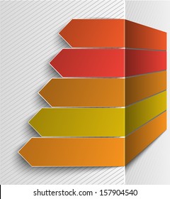 abstract gray background with the chart from arrows