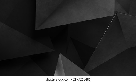 Abstract gray geometric background made of triangles. Concrete background. 3d Rendering