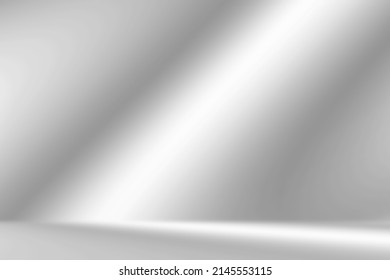 Abstract Gray Gradient Spotlight Curve Line Room Texture Background. 
Studio Backdrop Wallpaper Light Radius Wall White And Empty Space.