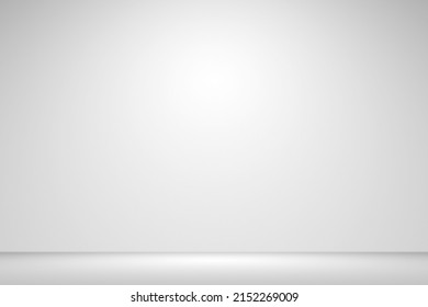 Abstract Gray Gradient Spotlight Curve Line Room Texture Background. 
Studio Backdrop Wallpaper Light Radius Wall White And Empty Space.