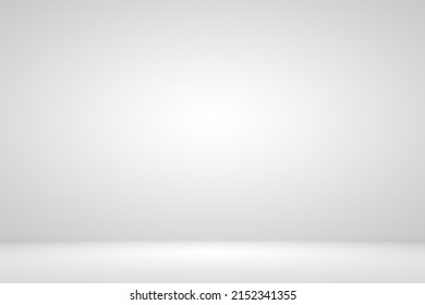 Abstract Gray Gradient Spotlight Curve Line Room Texture Background. 
Studio Backdrop Wallpaper Light Radius Wall White And Empty Space.