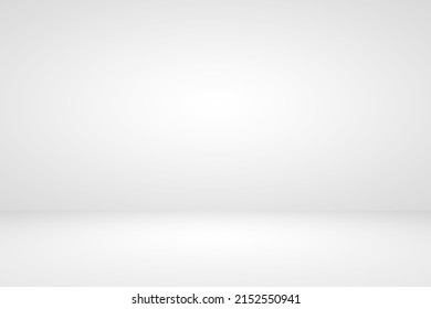 Abstract Gray Gradient Spotlight Curve Line Room Texture Background. 
Studio Backdrop Wallpaper Light Radius Wall White And Empty Space.