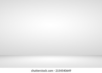 Abstract Gray Gradient Spotlight Curve Line Room Texture Background. 
Studio Backdrop Wallpaper Light Radius Wall White And Empty Space.