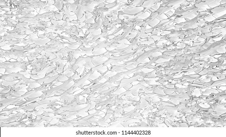 Abstract Gray Image Of Waves And Bubbles For A Background Distorted Diagonally. The Effect Of A Weakling.