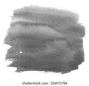 Abstract Gray Watercolor Blot