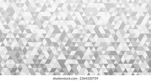 Abstract gray and white small sqaure geomatric triangle background. Abstract geometric pattern gray and white Polygon Mosaic triangle Background, business and corporate background.