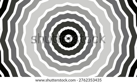 Abstract grayscale background showing a hypnotic, repetitive radial pattern