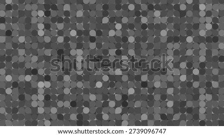 Abstract grayscale geometric pattern with repetitive circle shapes