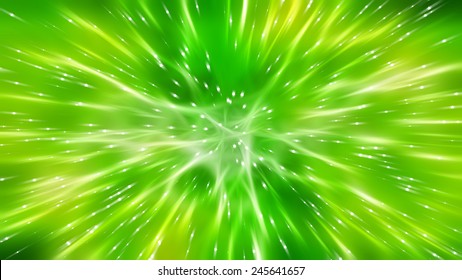 Abstract Green Background. Explosion Star