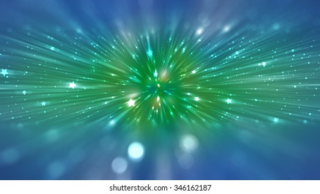abstract green background. explosion star