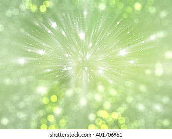 abstract green background. explosion star
