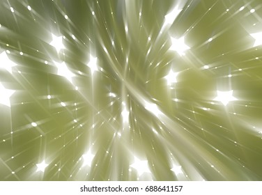 Abstract green background. Explosion star. illustration digital.