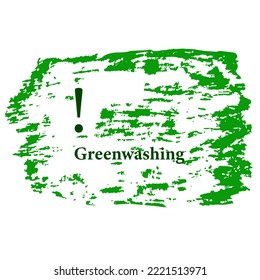 Abstract Green Background In Grunge Style -   Quality Control Of Environmentally Friendly Products. Greenwashing