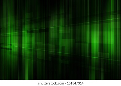 Abstract Green And Black Technology Background.