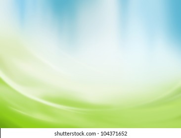 Abstract Green And Blue Background With Copy Space