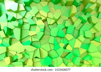Abstract Green Cube Background. 3d Rendering