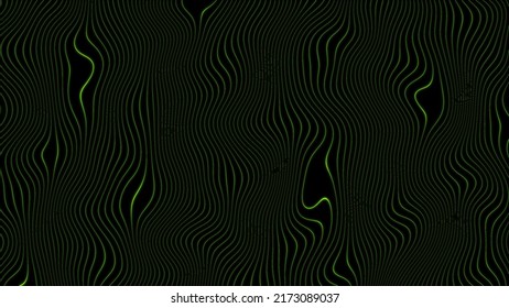 Abstract green dots wave background. Technology big dot data background. Motion of digital data lines flow. Big data wave. Futuristic wave. Cyber or technology background