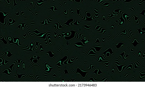 Abstract green dots wave background. Technology big dot data background. Motion of digital data lines flow. Big data wave. Futuristic wave. Cyber or technology background
