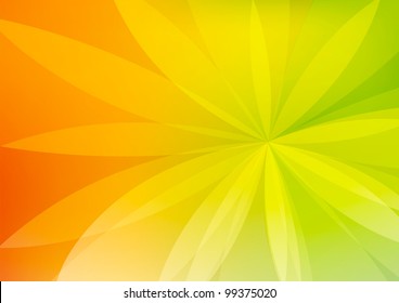 Abstract Green and Orange Background Wallpaper