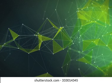 Abstract Green Particles Background