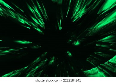 Abstract green psychedelic background interlaced digital Distorted Motion glitch effect. Futuristic striped cyberpunk design Retro webpunk, rave 90s aesthetic, 70s groovy techno neon