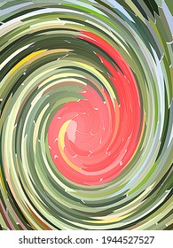 Abstract Green Red Swirl Background Design