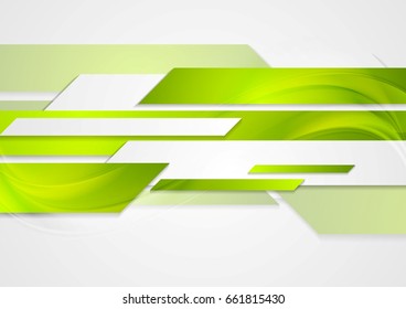 Abstract Green Tech Wavy Background