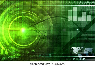 Abstract Green Technology Background