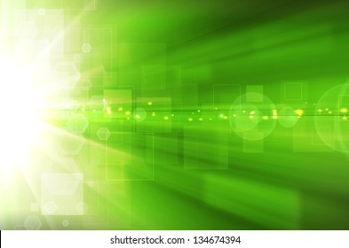 Abstract Green Technology Background.