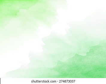 Abstract Green Water Color For Background