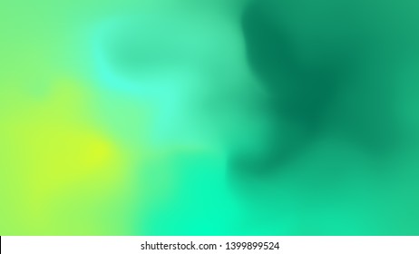 Abstract Green Yellow Soft Cloud Background In Pastel Colorful Gradation.