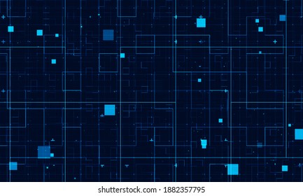 Abstract Grid Pattern Technology Background.