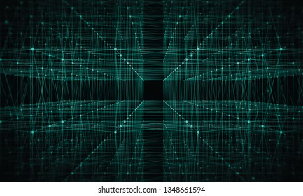 Abstract Grid Structure background.Digital network technology concept
