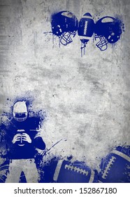 Abstract Grunge American Football Invitation Poster Or Flyer Background With Space