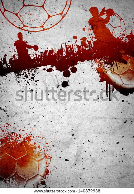 Abstraktes Handballplakat Oder Flyer Hintergrund Mit Leerraum Stockillustration