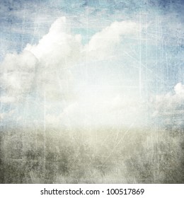 An abstract grunge texture background with clouds. Page to design photo books