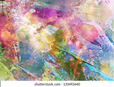 Abstract grunge texture with watercolor paint splatter