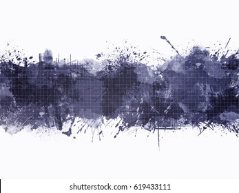 Abstract Grunge Watercolor Background 