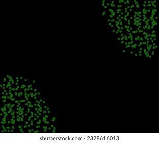 Abstract Halftone Dot Pattern in Green Gradient on Black Background for Digital Design