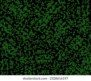Abstract Halftone Dot Pattern in Green Gradient on Black Background for Digital Design