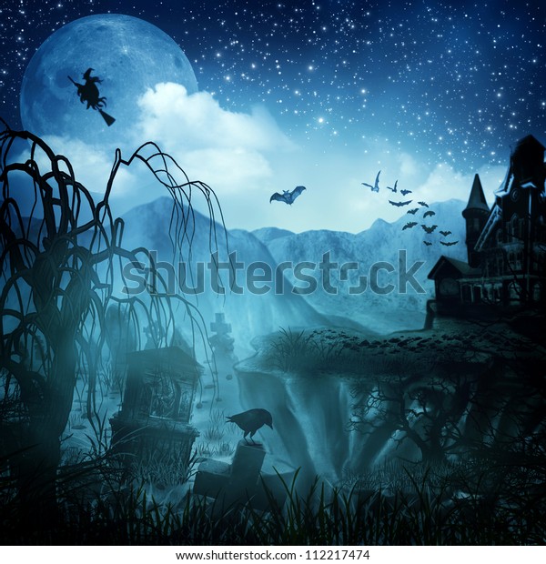 Abstract Halloween Backgrounds Your Design 스톡 일러스트 112217474