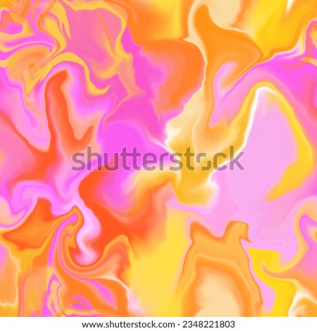 Abstract Hand Drawing Digital Painting Watercolor Liquid Fluid Wavy Marble Seamless Pattern Tie Dye Batik Background