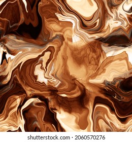 Abstract Hand Drawing Liquid Fluid Wavy Marble Seamless Pattern Batik Background