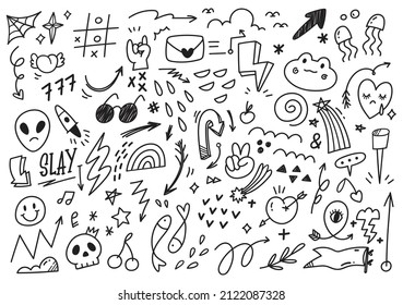 Abstract Hand Drawn Doodle Scribble Background 
