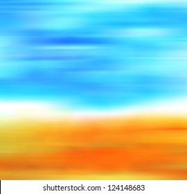 Abstract hand drawn paint background: fall landscape with yellow leaves and blue sky. Great for art texture, grunge design, and vintage paper