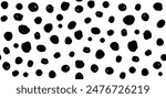 Abstract hand drawn spots Y2K seamless pattern. Grunge doodle circle shapes background. Raster illustration