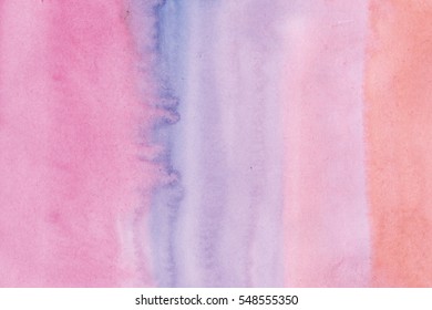 Abstract hand painted soft watercolor background. Watercolor wash.