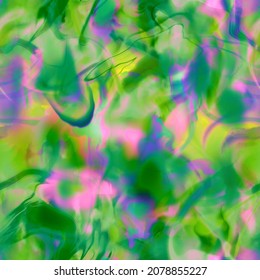 Abstract Hand Painting Psychedelic Liquid Smoke Tie Dye Marble Lightning Strokes Seamless Pattern Geometric Wavy Batik Background