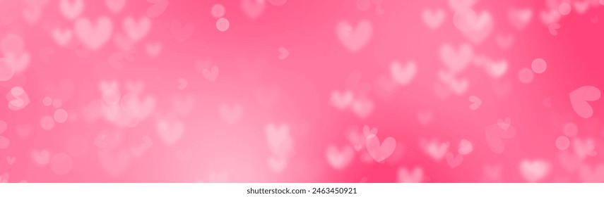 Abstract heart bokeh banner background, Colorful smooth illustration Background - Powered by Shutterstock