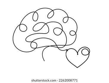Abstract heart and brain